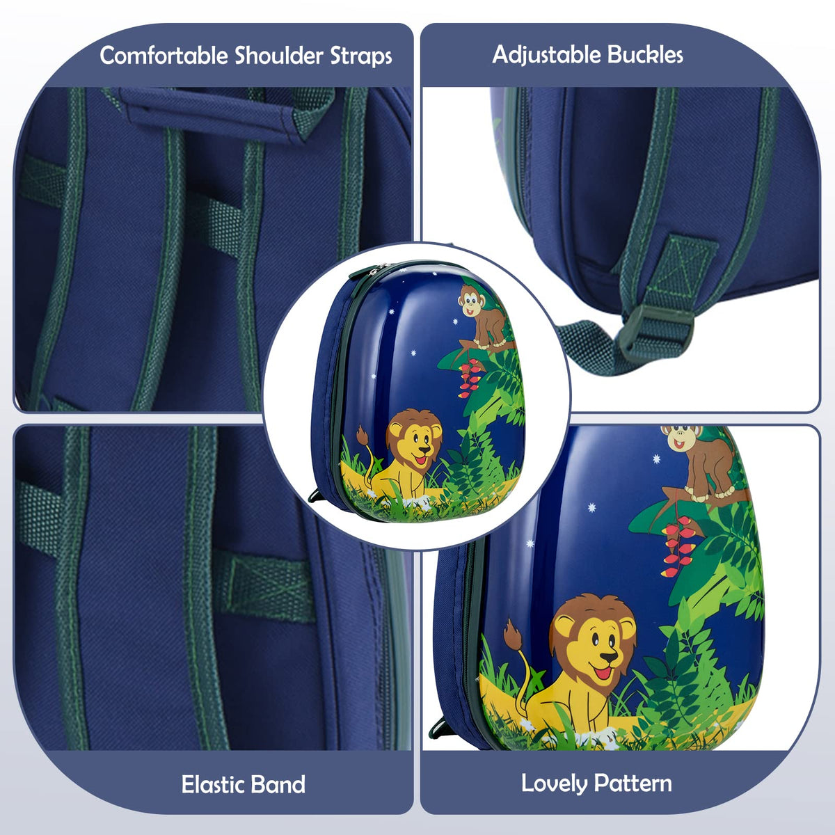 2 Pieces Kids Carry On Luggage Set with Spinner Wheels