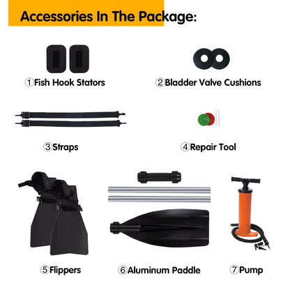 Inflatable Fishing Float Tube with Inflatable Seat Adjustable Backrest
