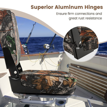 2-Piece Low Back Boat Seat Set for Most Support Bases