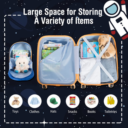 Kids Luggage Set with 4 Multidirectional wheels for Travel