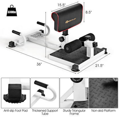 Multifunction Sissy Squat Machine Hip Thrust Machine Sit up Exercise Set