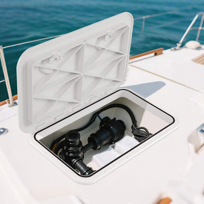 60.5 x 35.5 cm (L x W) Boat Hatch w/ 180°Lid Hinge & Non-Slip Surface