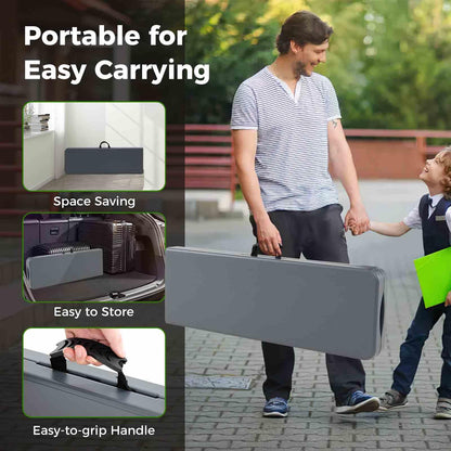 180cm Outdoor Plastic Folding Bench with Handle and Lock