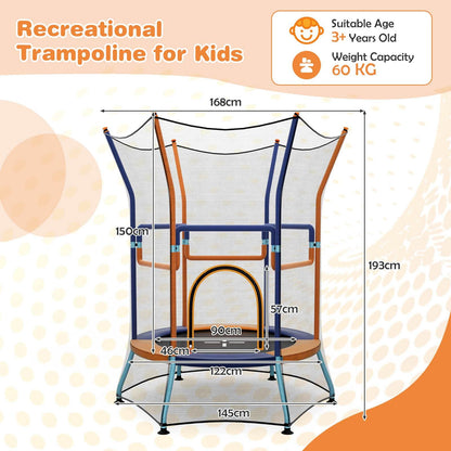 48" Mini Trampoline w/Safety Enclosure Net