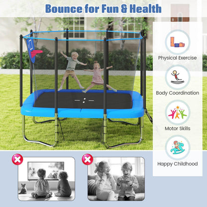 10 x 8 FT Heavy Duty Trampoline with Basketball Hoop