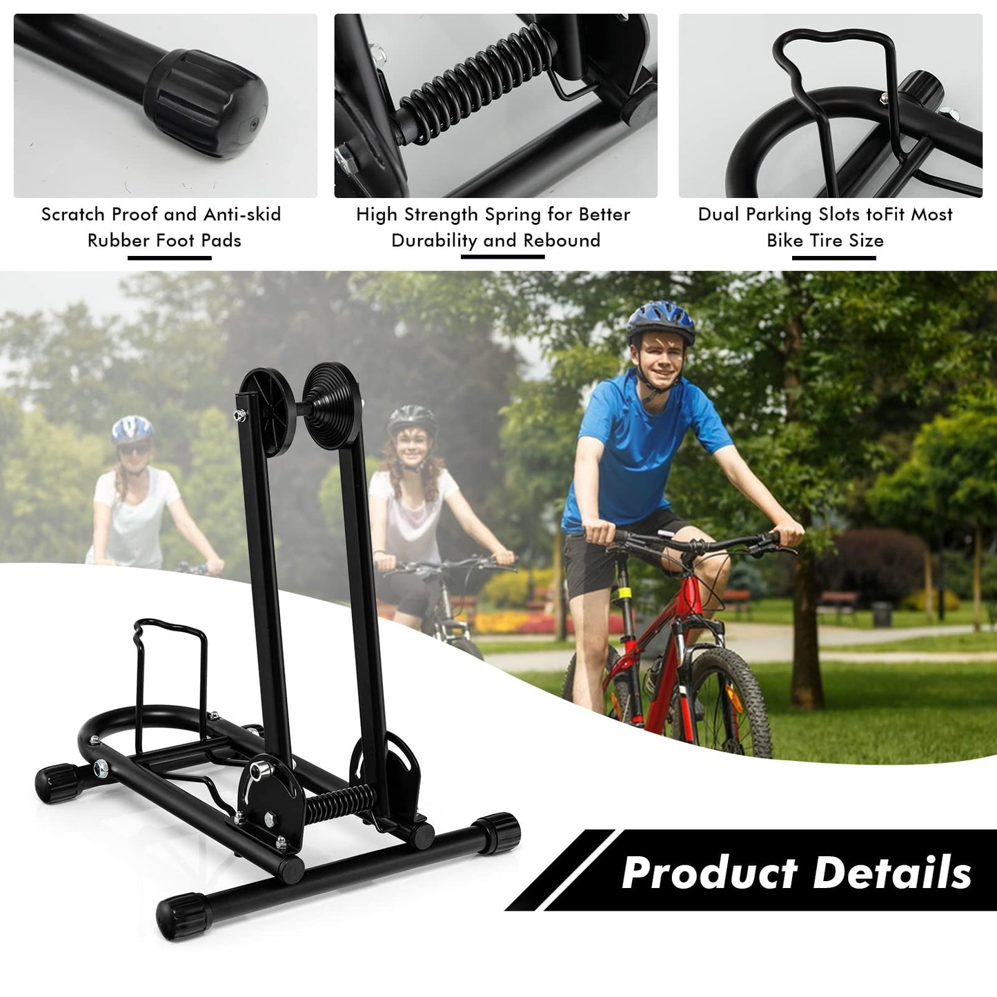 Foldable Bike Storage Stand for 61-70 cm 700C Mountain and Road Bike