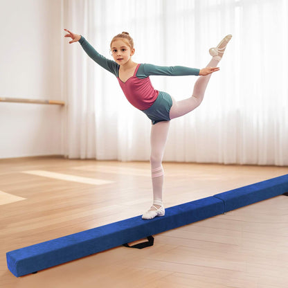 Portable Gymnastic Beam with Solid Wood Base & Anti-Slip Bottom