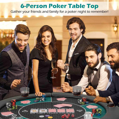 1.2M 6-Player Foldable Poker Table Top