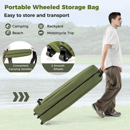 2-Person Foldable Outdoor Off-Ground Camping Combo for Adults w/Pop-up Tent Shelter