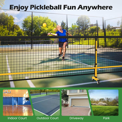 Portable PE Pickleball Net for Outdoor Indoor Driveway Backyard