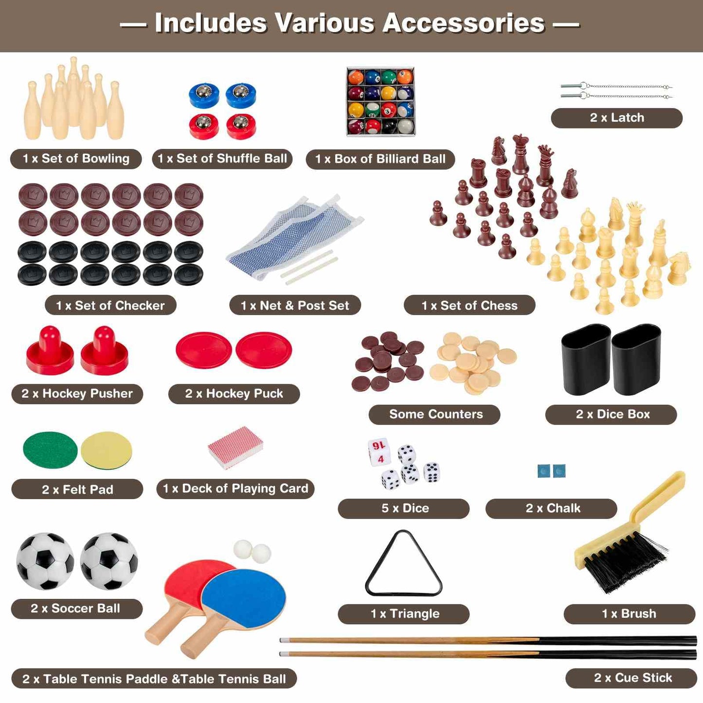 105.5 cm Multi Game Table for Game Room