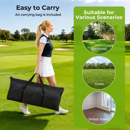 Golf Practice Hitting Net with Dual Side Barriers and Target Cloth