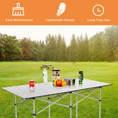 Lightweight Picnic Table for Outdoor Cooking Backpacking  (141 x 70 x 70 cm (L x W x H))