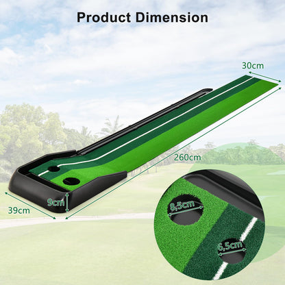 250 CM Putting Green Premium Golf Practice Turf with Simulate Grass Turf