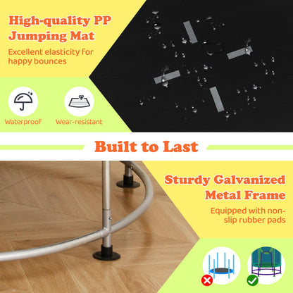 55" Kids Trampoline for 3-6 Years Old Boys & Girls