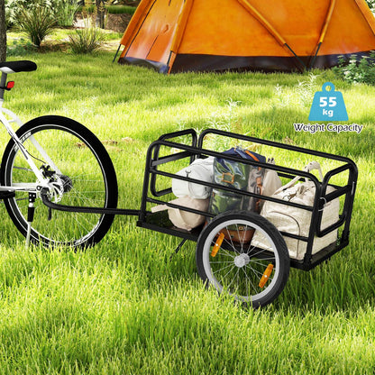 Bike Cargo Trailer with Foldable Frame & Oxford Cloth Cover