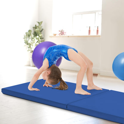 180cm x 60cm Extra Thick Foam Folding Gymnastics Exercise Mat with Carrying Handles