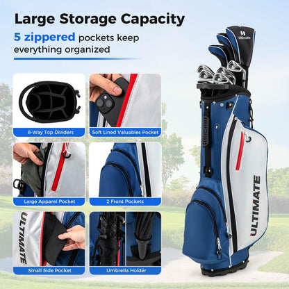 Complete Golf Club Package Set with oversize aluminum driver for Outdoor Use
