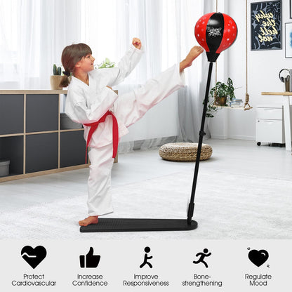 Inflatable Boxing Ball with Boxing Gloves & Air Pump & Stand