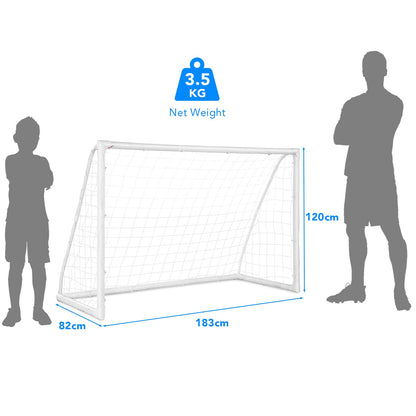 All-Weather Soccer Goal with Strong PVC Frame & High-Strength Netting (1.8M x 1.2M(L x W))