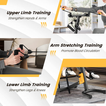 Hand Arm Leg and Knee Elderly Home Pedal Exercise Bike with Adjustable Handgrip