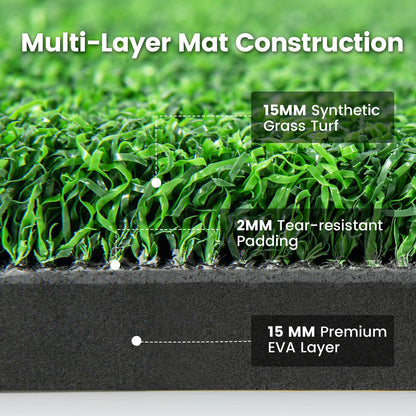 Golf Hitting Mat Artificial Turf Mat for Indoor Outdoor Golf Practice