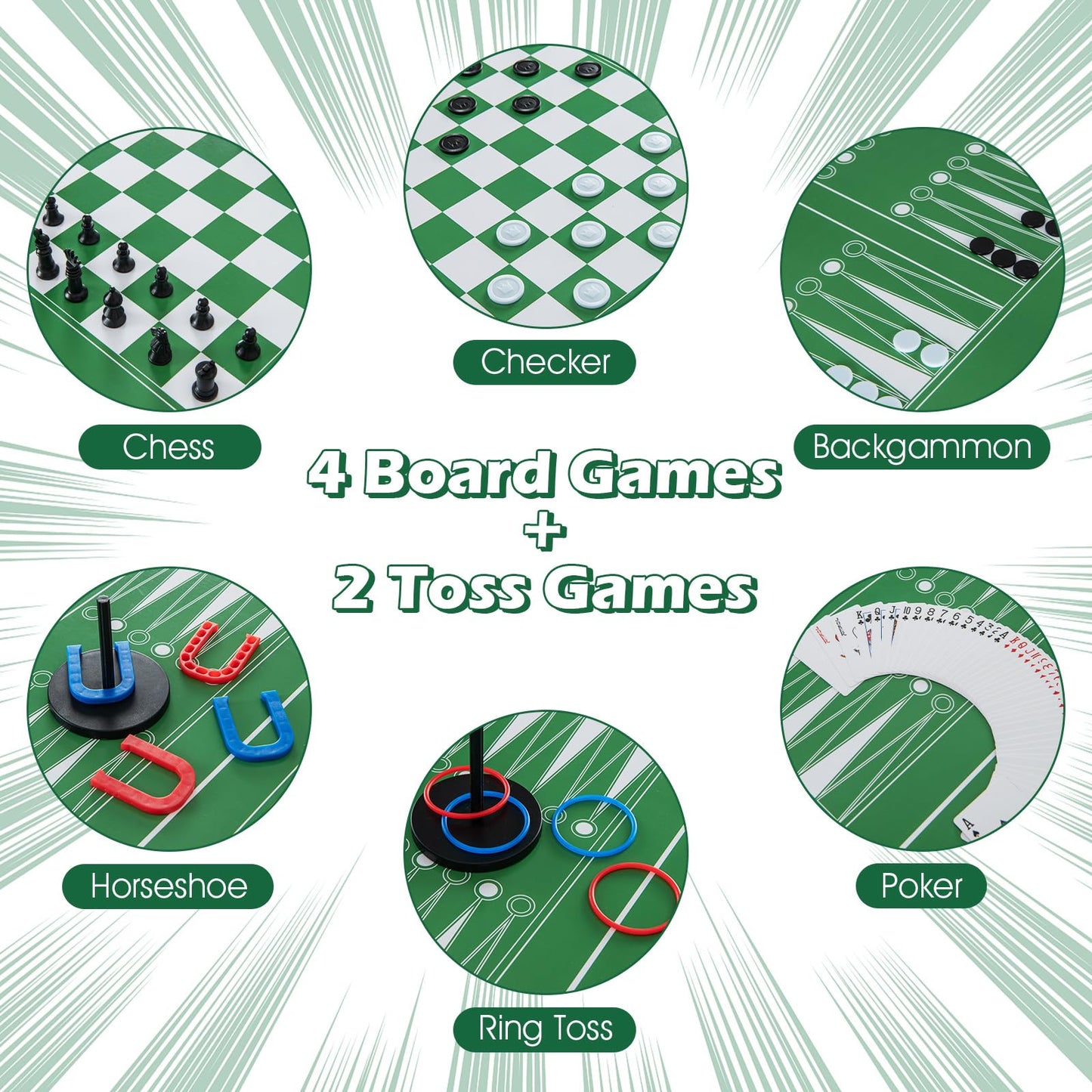 12-in-1 Combo Game Table Set w/Foosball