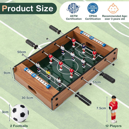 51cm Foosball Table with 2 Balls and 12 Players