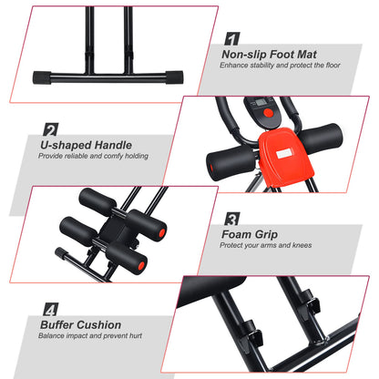 Abdominal Cruncher Machine Foldable Core Abdominal Trainer