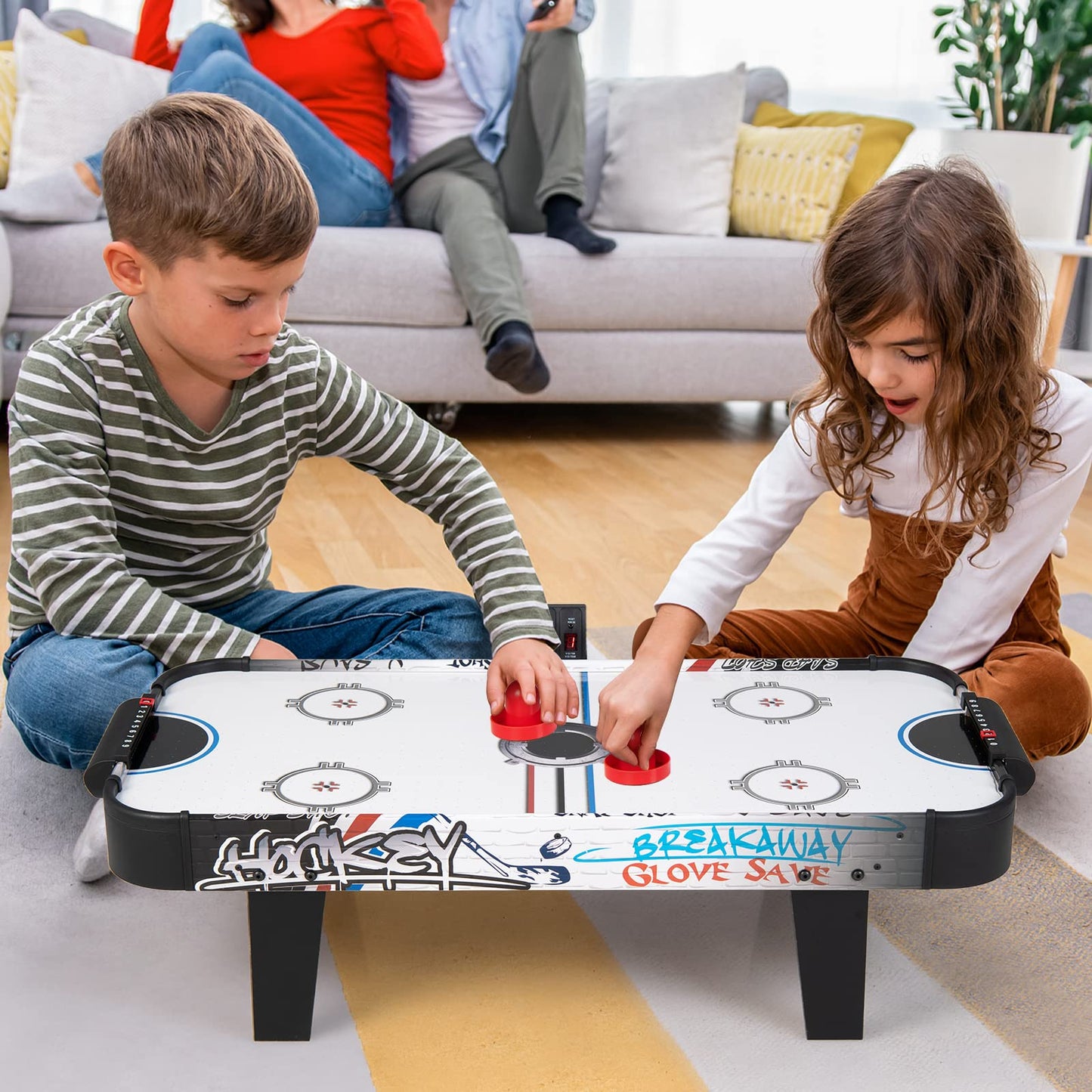 107cm Air Powered Hockey Table W/ 2 Pucks
