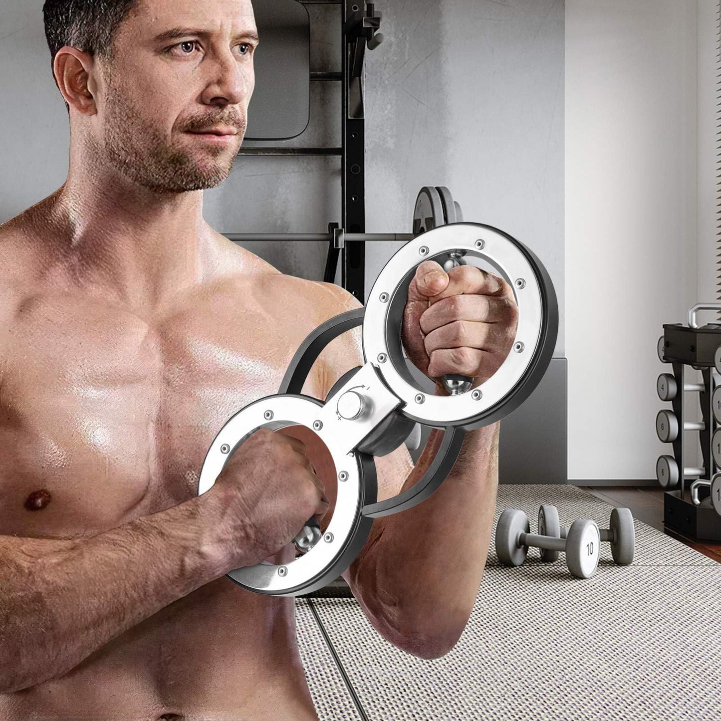 Arm Workout Equipment for Men & Women w/Adjustable Resistance & 360° Rotation