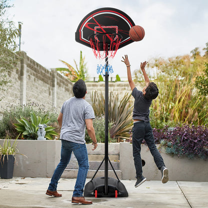 170-230cm Height Adjustable Basketball Stand with 32" Backboard & 16" Rim