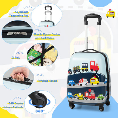 2-Piece Carry-on Luggage Set with Spinner Wheels for Children