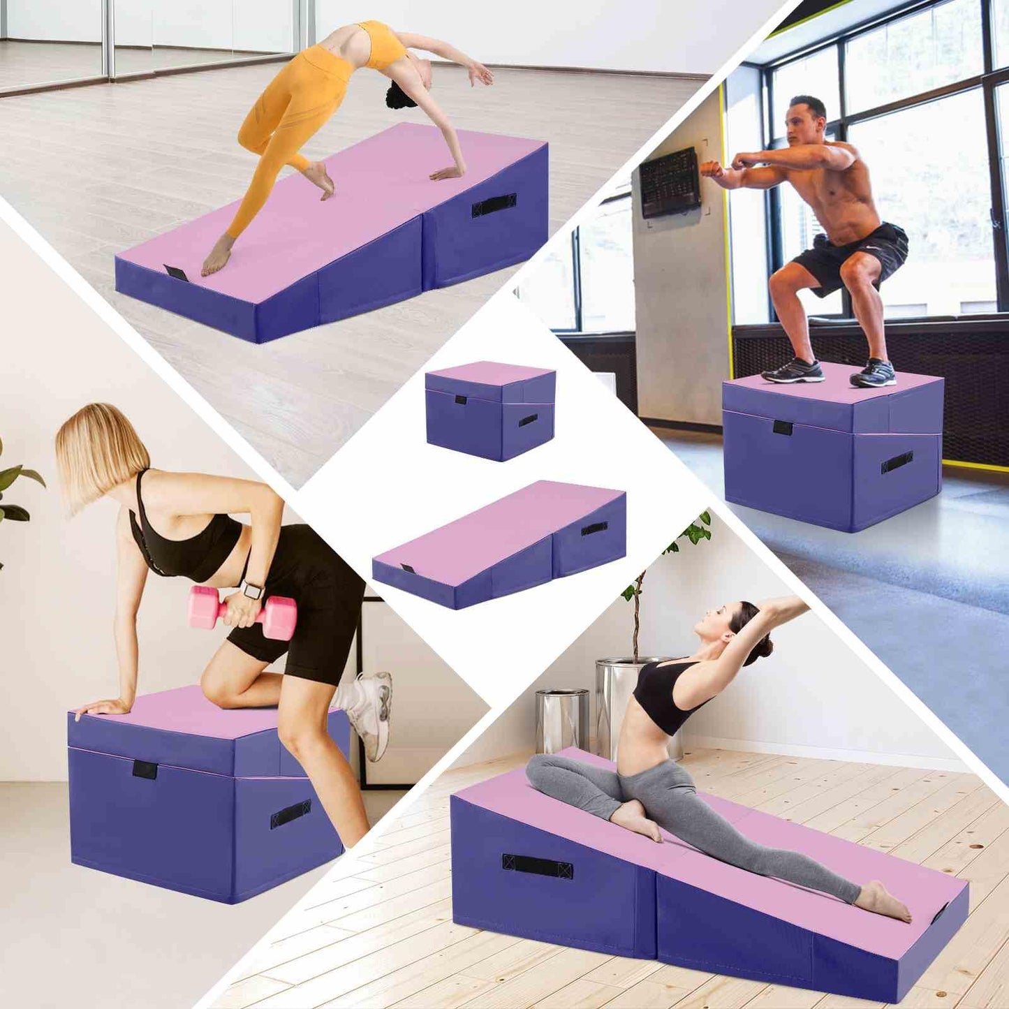 Folding Gymnastic Incline Mat with EPE Foam PVC Cover