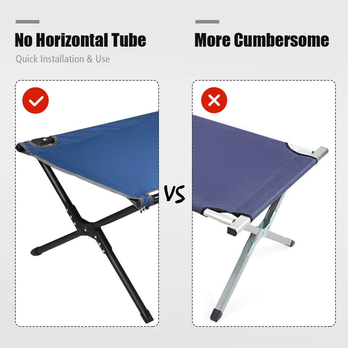 Folding Outdoor Camping Cot Ultralight Tent
