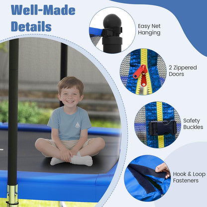 10 x 8 FT Heavy Duty Trampoline with Basketball Hoop