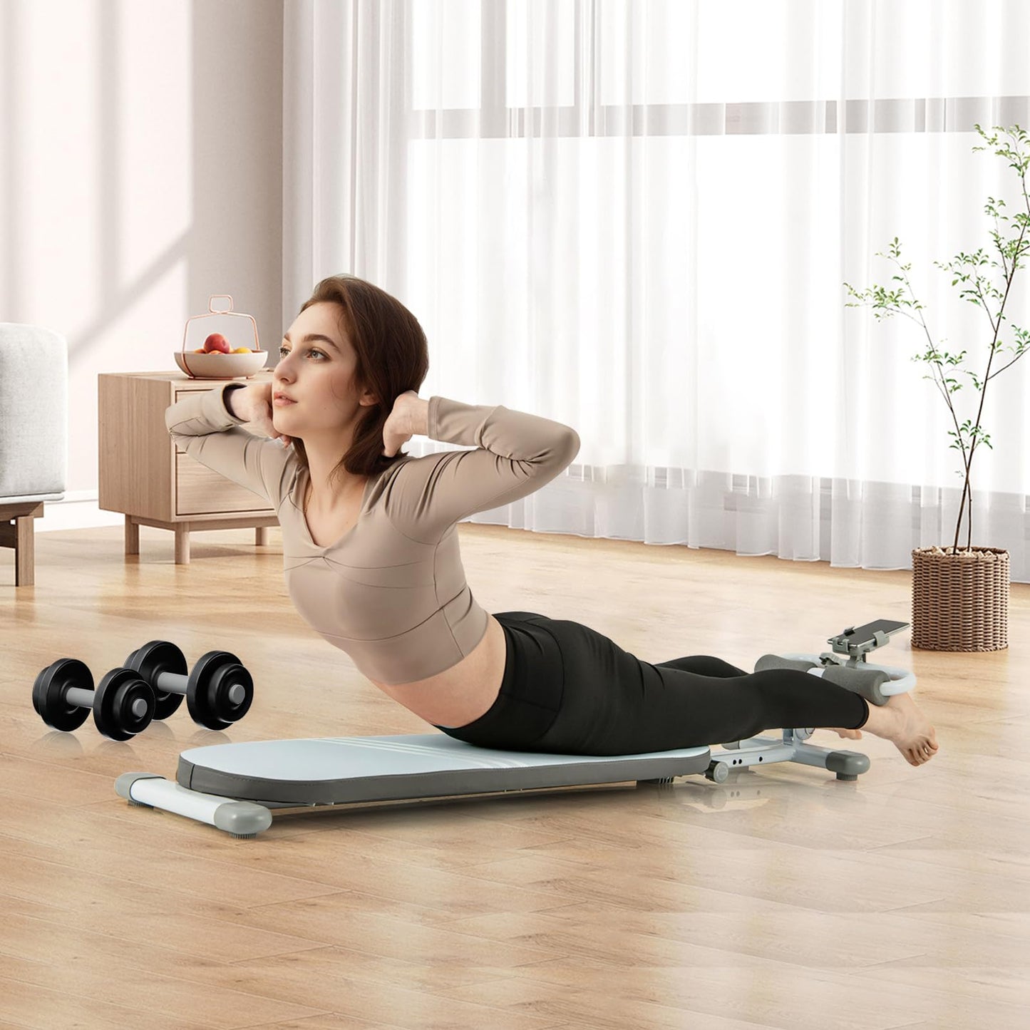 Workout Bench with 3 Gear Adjustable Angles & Adjustable Lengt
