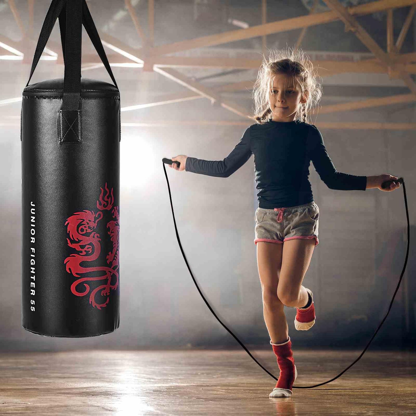 5 Pieces Kids Punching Bag Set Hanging Punching Set with Boxing Gloves
