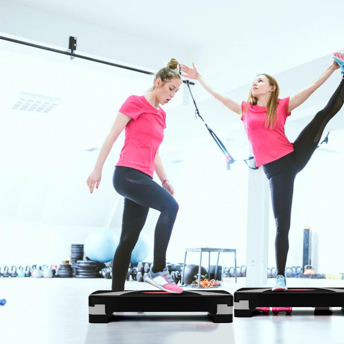 Fitness Aerobic Stepper with 10-15-20 CM Adjustable Risers