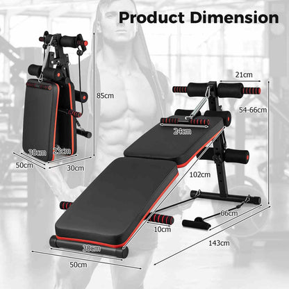 Multifunctional Sit up Bench 4 Position Adjustable Metal Workout Bench