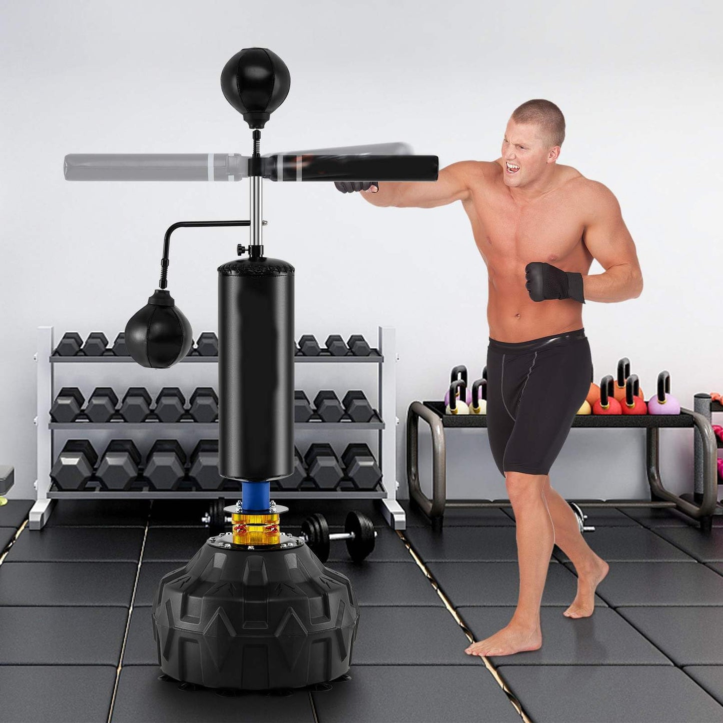 Freestanding 360°Spinning Bar w/Dual Boxing Speed Balls