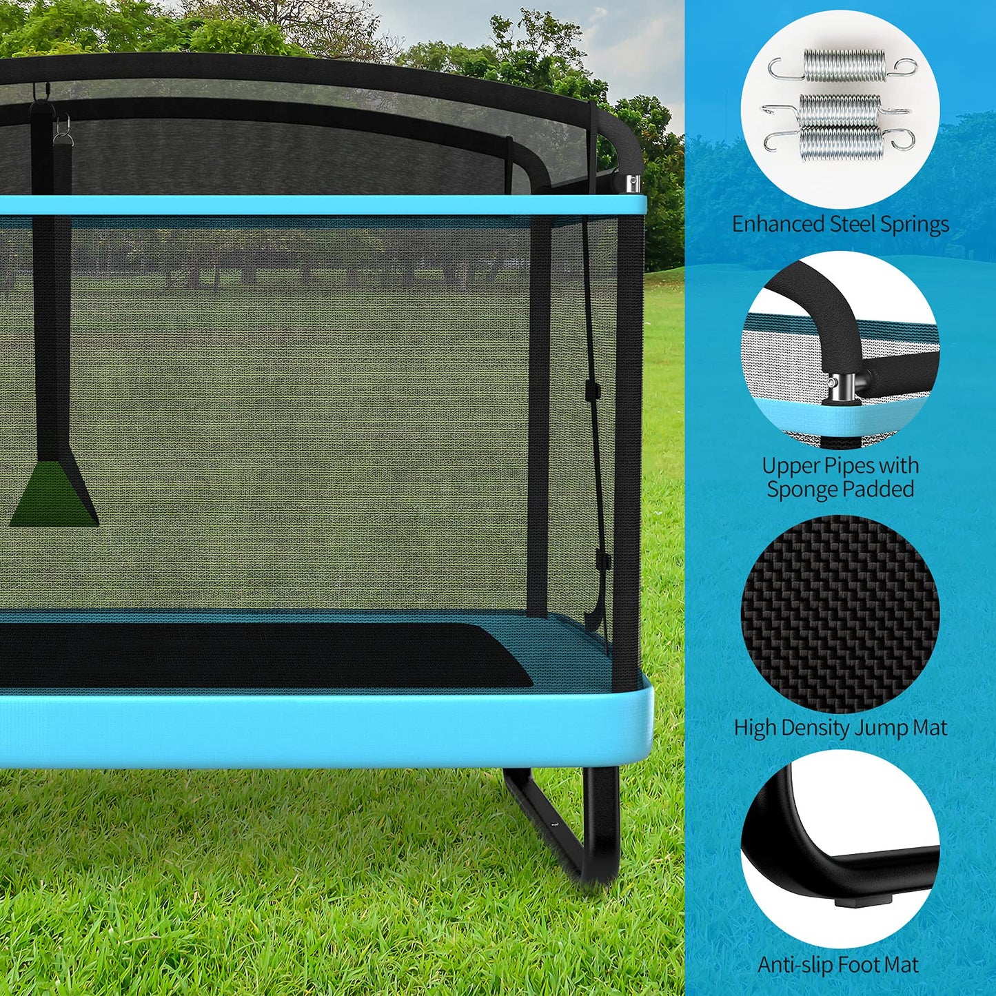 6FT Kids Recreational Trampoline for Boys & Girls Over 3 Years Old