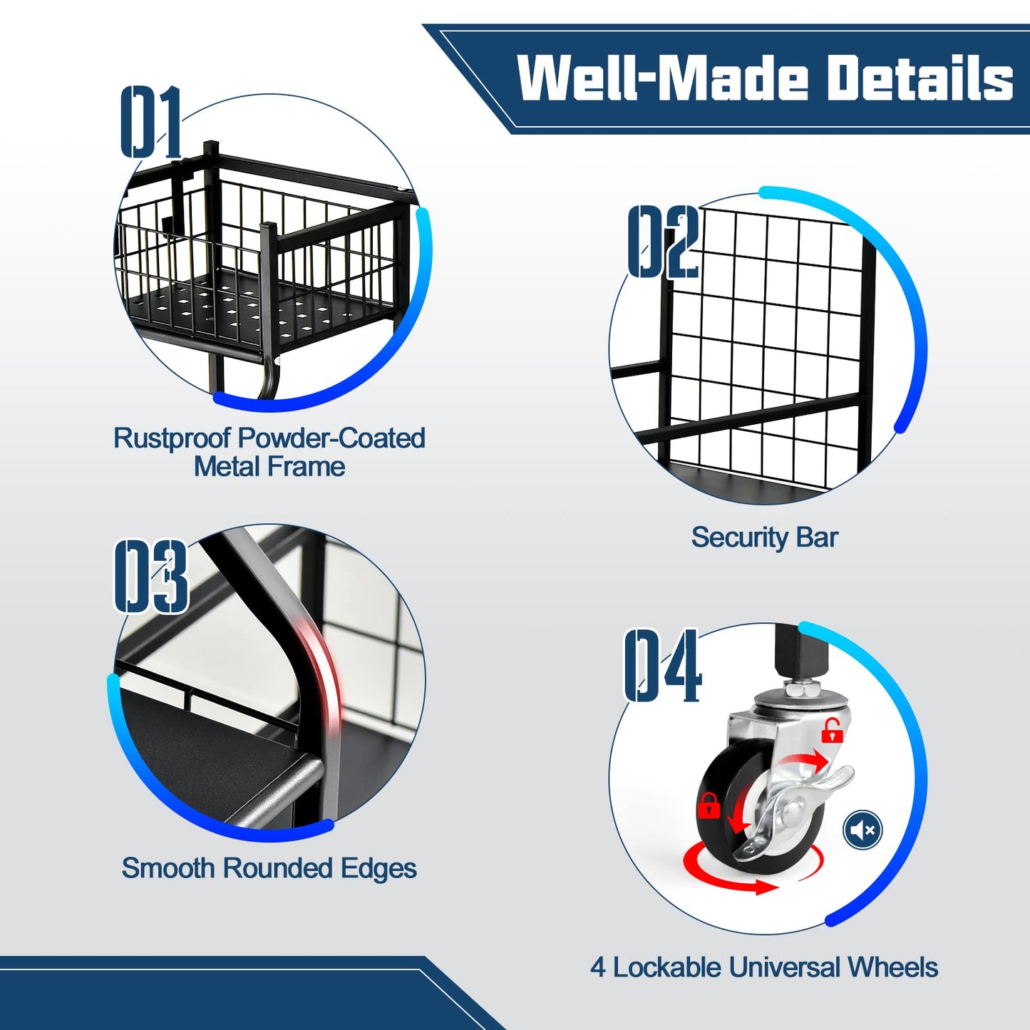 Balls and Golfing Equipment Accessories with Lockable Wheels