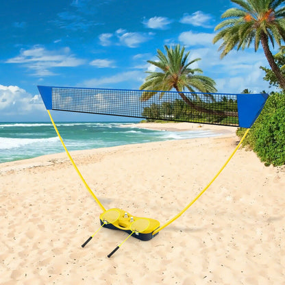 Portable Badminton Net Set with 2 Badminton Rackets 2 Shuttlecocks