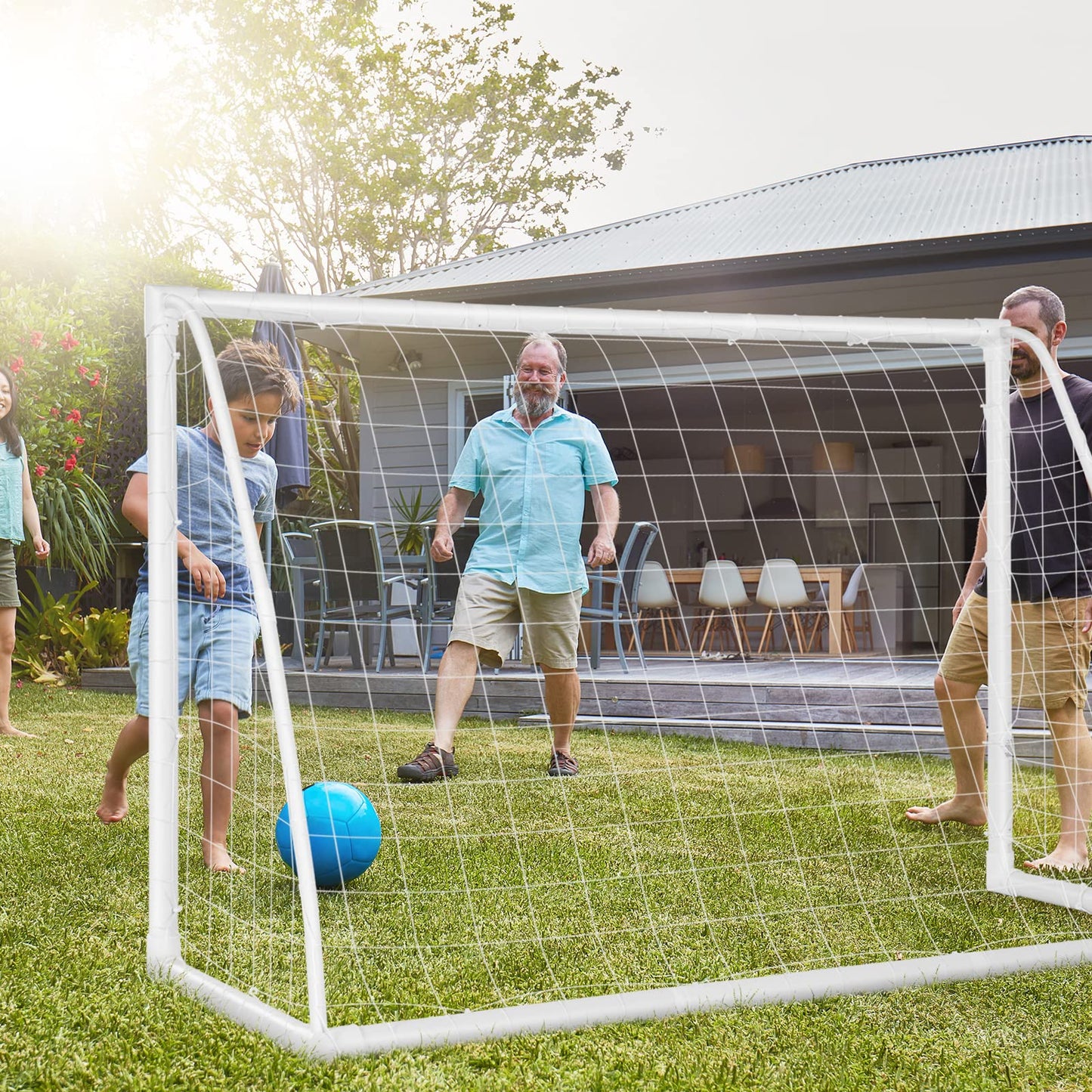 All-Weather Soccer Goal with Strong PVC Frame & High-Strength Netting (1.8M x 1.2M(L x W))