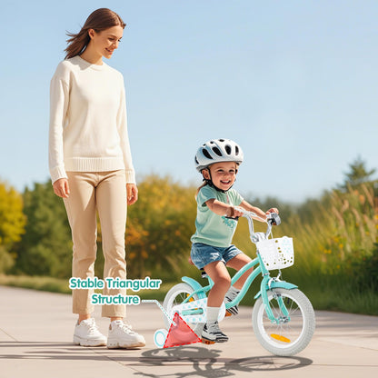 Kids Bike with Front Handbrake and Rear Coaster Brake for 3-4/3-5/4-7/4-8 Years Old