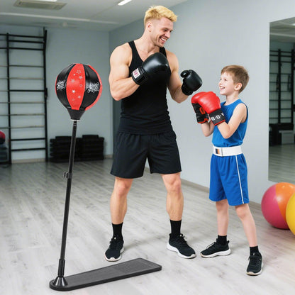 Inflatable Boxing Ball with Boxing Gloves & Air Pump & Stand