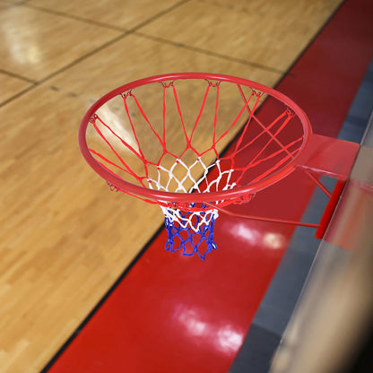 46 CM Basketball Rim Replacement Heavy-Duty Wall Mounted 18“ Basketball Hoop Net w/Standard 12 Loops