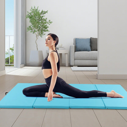 300 cm x 117 cm x 5 cm PU Leather Gym Mat with Hook & Loop Fasteners for Gymnastics