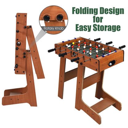 Tabletop Foosball Table with 2 Balls & Score Keeper for Game Room